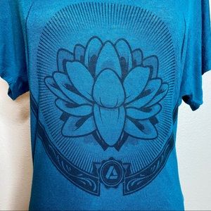 Teal Black Lotus Soft Rayon Top